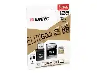 BIG W Emtec 128GB Gold MicroSD with USB 2.0 Reader and Memory Card Adapter offer