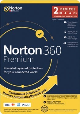 Officeworks Norton 360 Premium Security – 2 Devices (1 Year Subscription) offer