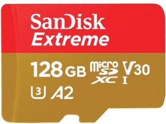 Officeworks SanDisk 128GB Extreme MicroSDXC Memory Card offer