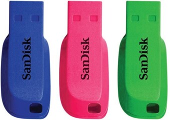 SanDisk 3 Pack 32GB Cruzer Blade USB Flash Drives
