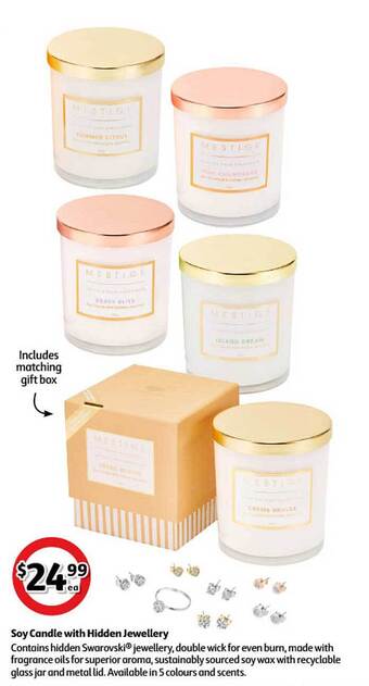 Coles Soy Candle With Hidden Jewellery offer