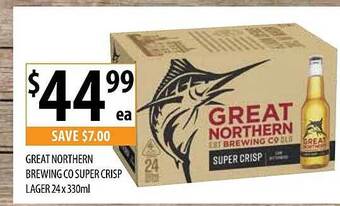 Supabarn Great Northern Brewing Co Super Crisp Lager offer