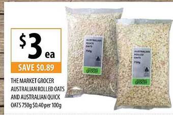 Supabarn The Market Grocer Australian Rolled Oats And Australian Quick Oats offer