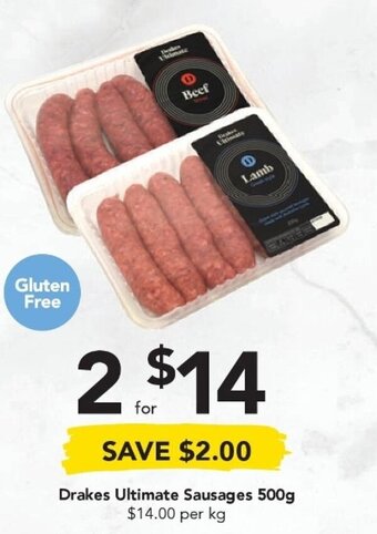 Drakes Drakes Ultimate Sausages 500g offer