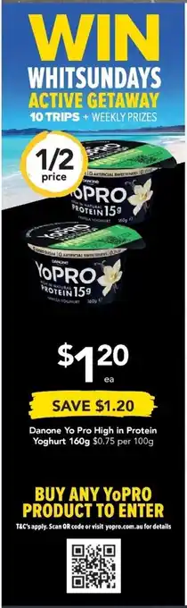 Drakes Danone Yo Pro High in Protein Yoghurt 160g offer