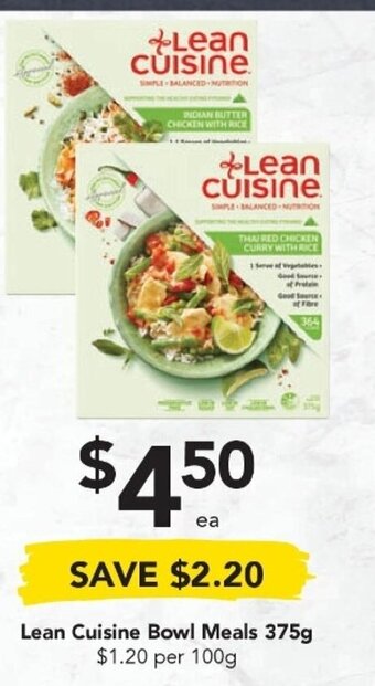 Drakes Lean Cuisine Bowl Meals 375g offer