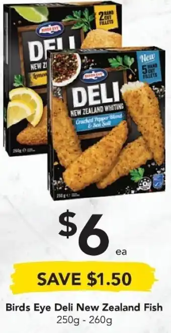 Drakes Birds Eye Deli New Zealand Fish 250g-160g offer