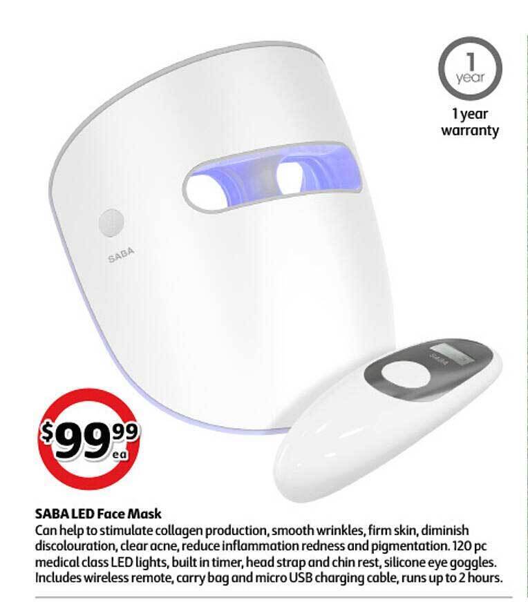 Saba Led Face Mask offer at Coles