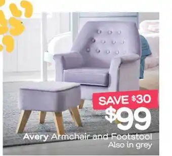 Avery Armchair And Footstool