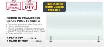 Stratco Order In Frameless Glass Pool Fencing offer