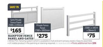 Stratco Hampton Fence Panel And Gates offer