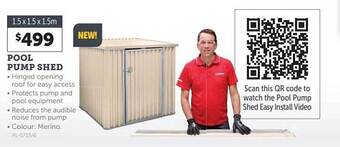 Stratco Pool Pump Shed offer