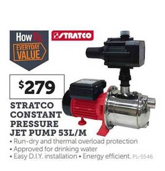 Stratco Stratco Constant Pressure Jet Pump 53l M offer