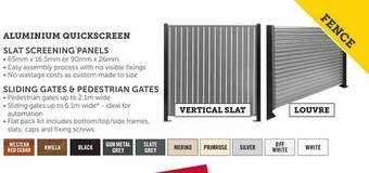 Stratco Aluminium Quickscreen offer