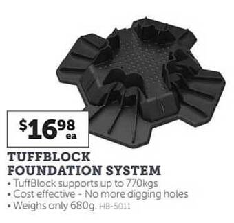 Stratco Tuffblock Foundation System offer