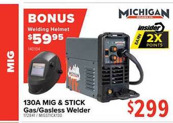 Total Tools 130a Mig & Stick Gas-gasless Welder offer
