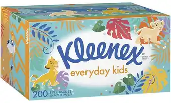 Woolworths Kleenex Everyday Kids Facial Tissue Pk 200 offer