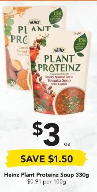 Drakes Heinz Plant Proteinz Soup 330g offer