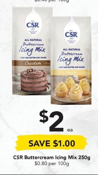 Drakes CSR Buttercream Icing Mix 250g offer