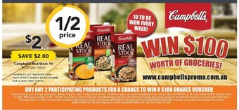 Drakes Campbell's Real Stock 1lt offer
