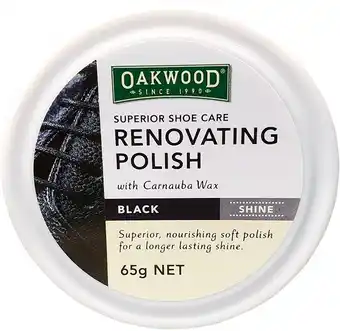 Oakwood Renovating Shoe Polish Black 65g