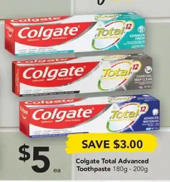 Colgate Total Advanced Toothpaste