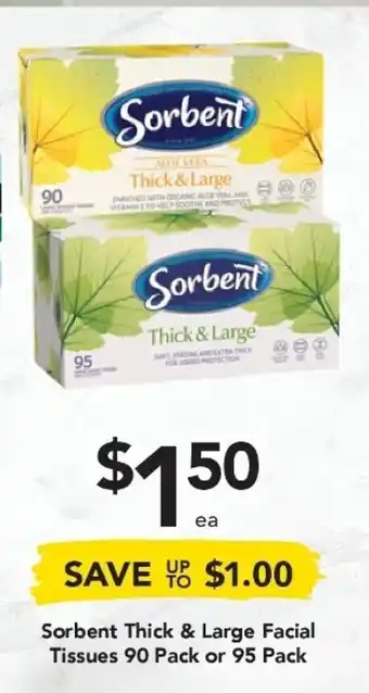 Drakes Sorbent Thick & Large Tissue 90 Pack or 95 Pack offer