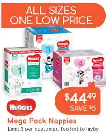 Baby Bunting Mega Pack Nappies offer