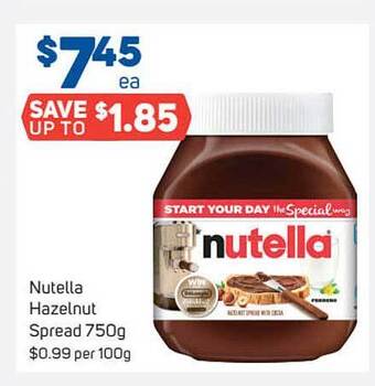 Foodland Nutella Hazelnut Spread offer