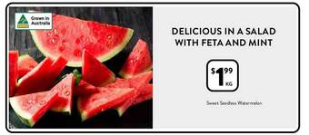 Foodworks Sweet Seedless Watermelon offer
