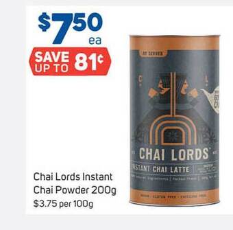 Foodland Chai Lords Instant Chai Powder offer