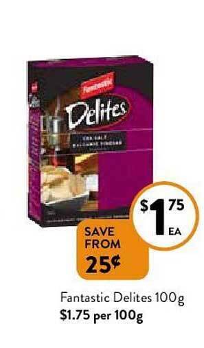 Foodworks Fantastic Delites 100g offer
