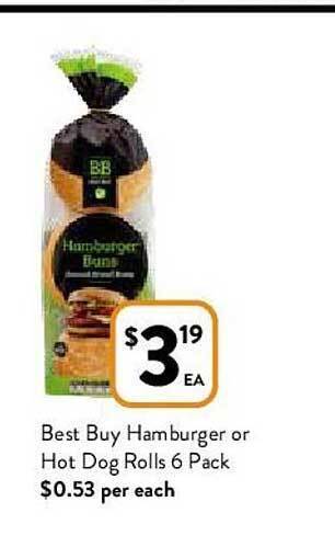 Foodworks Best Buy Hamburger Or Hot Dog Rolls 6 Pack offer