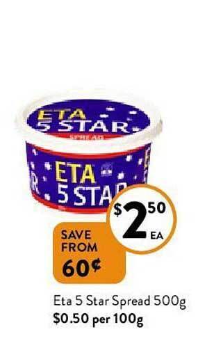 Eta 5 Star Spread