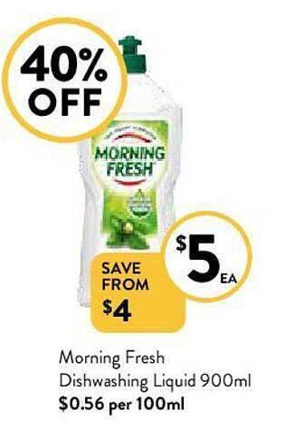 Foodworks Morning Fresh Dishwashing Liquid offer