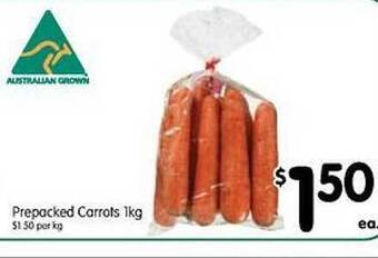 Prepacked Carrots 1kg
