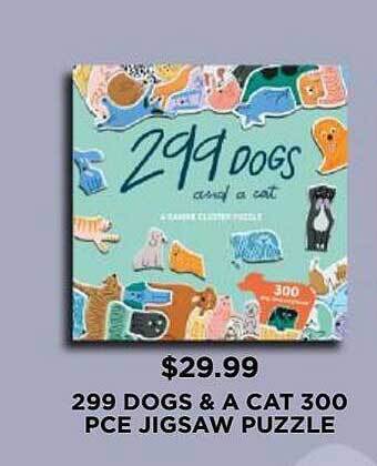 299 Dogs & A Cat 300 Pce Jigsaw Puzzle