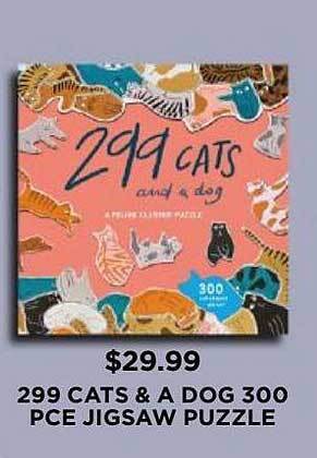 299 Cats & A Dog 300 Pce Jigsaw Puzzle