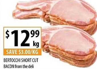 Supabarn Bertocchi Short Cut Bacon From The Deli offer