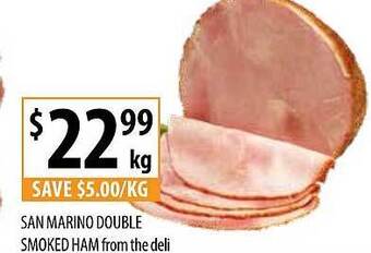 Supabarn San Marino Double Smoked Ham From The Deli offer