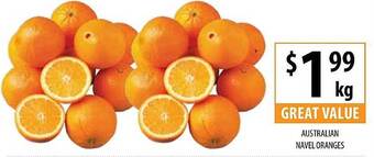 Supabarn Australian Navel Oranges offer