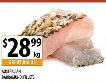 Supabarn Australian Barramundi Fillets offer