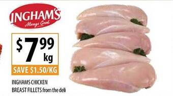 Supabarn Inghams Chicken Breast Fillets From The Deli offer