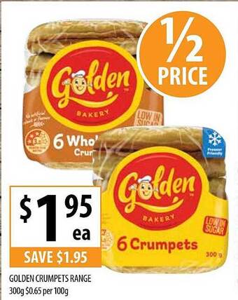 Supabarn Golden Crumpets Range offer