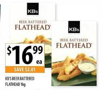 Supabarn Kb's Beer Battered Flathead offer