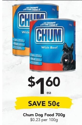 Drakes Chum Dog Food 700g offer