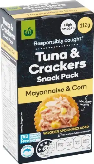 Woolworths Woolworths Tuna With Crackers 112g offer