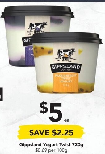 Drakes Gippsland Yoghurt Twist 720g offer