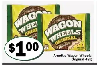 Friendly Grocer Arnott's Wagon Wheels Original 48g offer