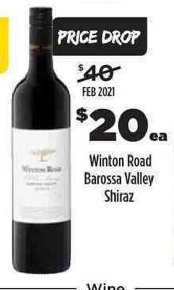 Liquorland Winton Road Barossa Valley Shiraz offer